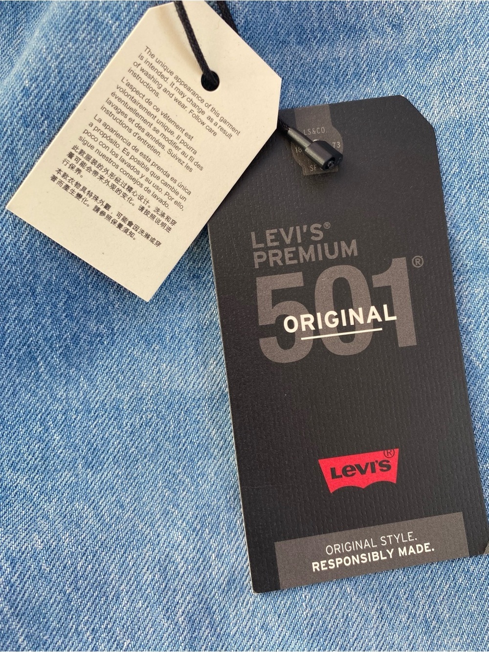 Levi’s Premium 501 Original Jeans High Rise Distressed Straight Leg NWT - Picture 6 of 13